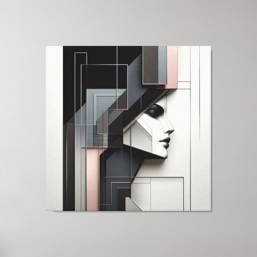 Geometric Portrait Study Leinwanddruck (Vorderseite)