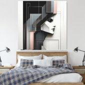 Geometric Portrait Study Leinwanddruck (Insitu (Schlafzimmer))