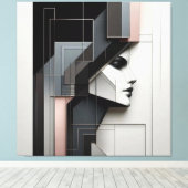 Geometric Portrait Study Leinwanddruck (Insitu (Holzboden))