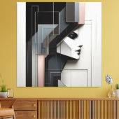 Geometric Portrait Study Leinwanddruck (Insitu (Wohnzimmer))