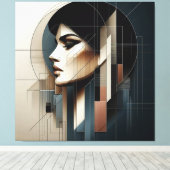 Geometric Profile Composition Leinwanddruck (Insitu (Holzboden))
