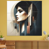 Geometric Profile Composition Leinwanddruck (Insitu (Wohnzimmer))
