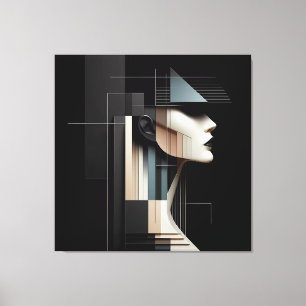 Geometric Profile/ Geometrisches Profil Leinwanddruck