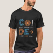 Geometric Programmer Code Eat Sleep Repeat Gift T-Shirt (Vorderseite)