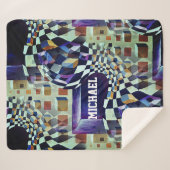 Geometric Psychedelic Name Art for Boys Sherpadecke (Vorderseite (Horizontal))