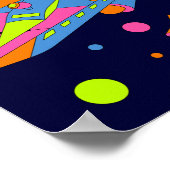 Geometric Psychedelic Space Fleet Poster (Ecke)