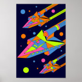 Geometric Psychedelic Space Fleet Poster (Vorne)