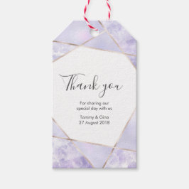 Geometric Purpl personalisiert Vielen Dank Geschenkanhänger