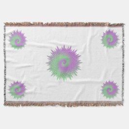 Geometric Purple and Green Decke