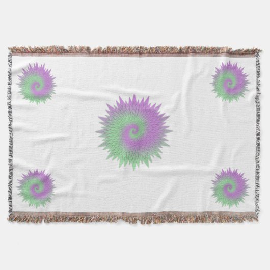 Geometric Purple and Green Decke (Vorderseite)