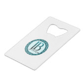 Geometric Purple and Green Geldbeutel Flaschenöffner (Rückseite Schrägansicht)