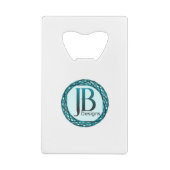 Geometric Purple and Green Geldbeutel Flaschenöffner (Rückseite)