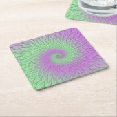 Geometric Purple and Green Rechteckiger Pappuntersetzer (angewinkelt)