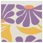 Geometric Purple and Yellow Pattern Fabric Stoff (Nahaufnahme)