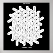 GEOMETRIC PUZZLE Retro-Poster Poster (Vorne)