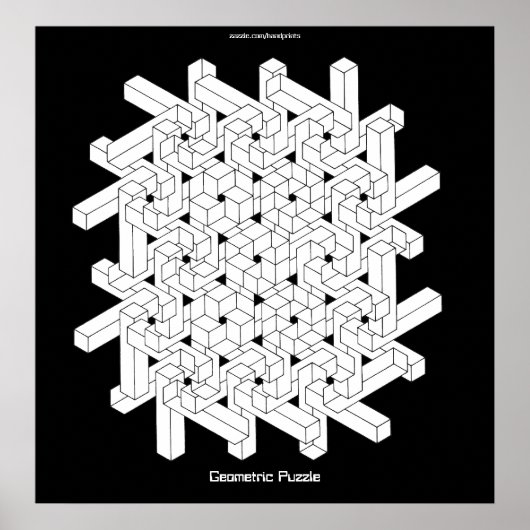 GEOMETRIC PUZZLE Retro-Poster Poster (Vorne)