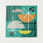 Geometric Quadrants Abstract Art Wandteppich (Vorderseite (Horizontal))