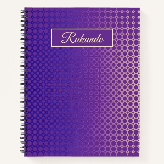 Geometric Radiance: Indigo to Violet Tech Notizblock (Vorderseite)