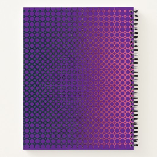 Geometric Radiance: Indigo to Violet Tech Notizblock (Rückseite)