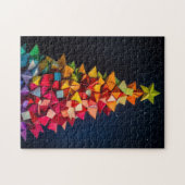 Geometric rainbow Christmas tree Puzzle (Horizontal)
