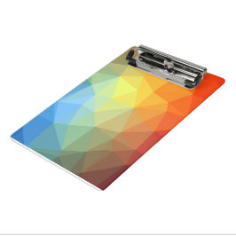 Geometric Rainbow Kaleidoscope Mini Klemmbrett