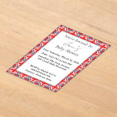 Geometric Red Acrylic Baby Shower Invitation Acryleinladungen (Ablage )