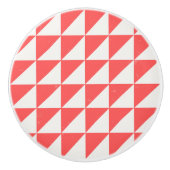 Geometric Red And Off-White Triangles Door Knob Keramikknauf (Vorderseite)