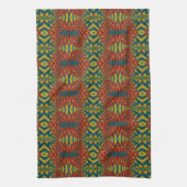 Geometric Red Blue & Yellow Vintag Tribal Ethnic Geschirrtuch (Vertikal)