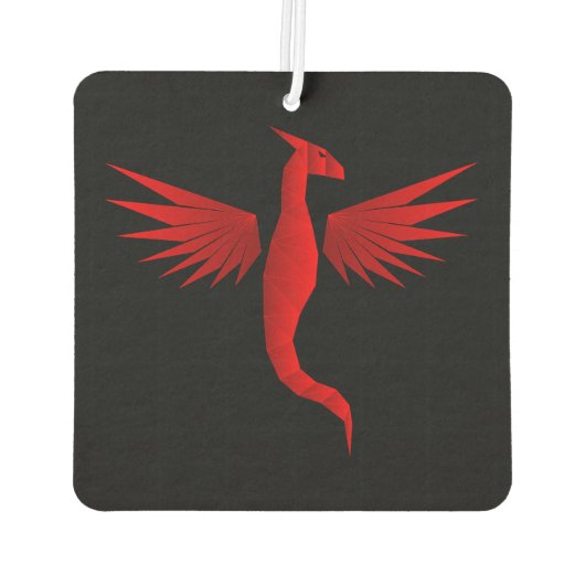 Geometric Red Dragon Autolufterfrischer (Rückseite)