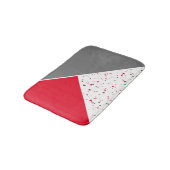 Geometric Red Gray Terrazzo Badematte (Schrägansicht)
