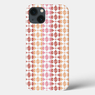 Geometric red ikat stripes pattern Case-Mate iPhone hülle