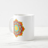 Geometric Red Mandala Blume-54567 Kaffeetasse (Vorderseite Links)