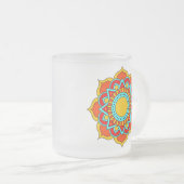 Geometric Red Mandala Blume-54567 Mattglastasse (VorderseiteRechts)