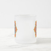 Geometric Red Mandala Blume-54567 Mattglastasse (Mittel)