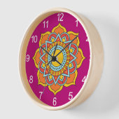 Geometric Red Mandala Blume-54567 Uhr (Winkel)