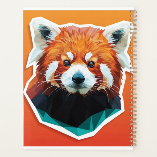 Geometric Red Panda Planer (Rückseite)