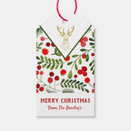 Geometric Reindeer Weihnachtsgeschenk-Tag Geschenkanhänger