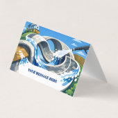 Geometric Residential pressure washing Flow Visitenkarten (Rückseite)