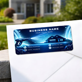 Geometric Residential Pressure Washing Glow Adressaufkleber