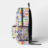 Geometric Retro Alphabet Bedruckter Rucksack (Rechts)