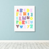 Geometric Retro Alphabet Leinwanddruck (Insitu (Holzboden))
