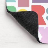 Geometric Retro Alphabet Mousepad (Ecke)