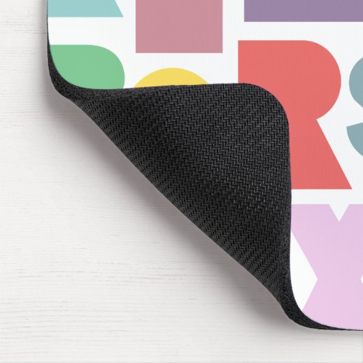 Geometric Retro Alphabet Mousepad (Ecke)