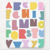Geometric Retro Alphabet Mousepad (Vorne)