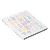 Geometric Retro Alphabet Notizblock (angewinkelt)