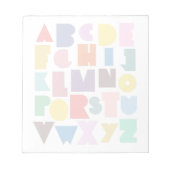 Geometric Retro Alphabet Notizblock (Vorderseite)