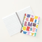 Geometric Retro Alphabet Notizblock (Innenseite)
