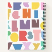 Geometric Retro Alphabet Notizblock (Rückseite)