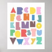 Geometric Retro Alphabet Poster (Vorne)