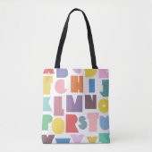 Geometric Retro Alphabet Tasche (Vorderseite)